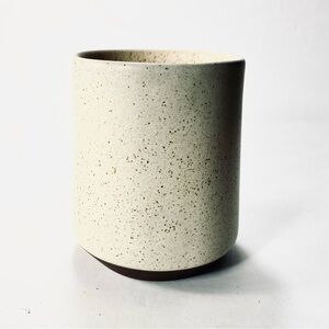 Mazama Ceramics Light Tan Speckled Matte Glaze Brown Clay Handleless Mug Cup